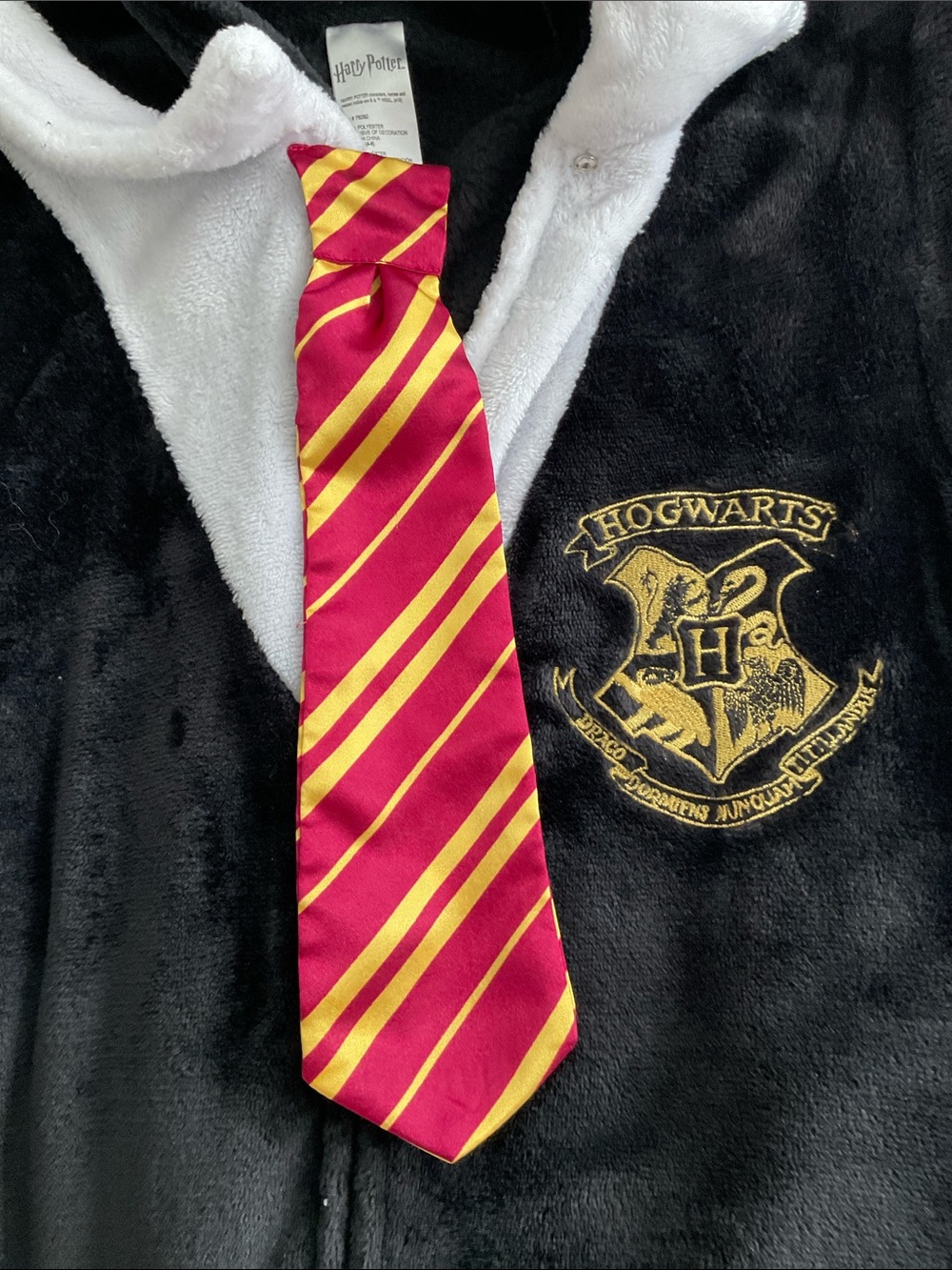 Harry Potter Gryffindor Hooded Fleece Pajama Union Suit. Size S - Picture 4 of 9